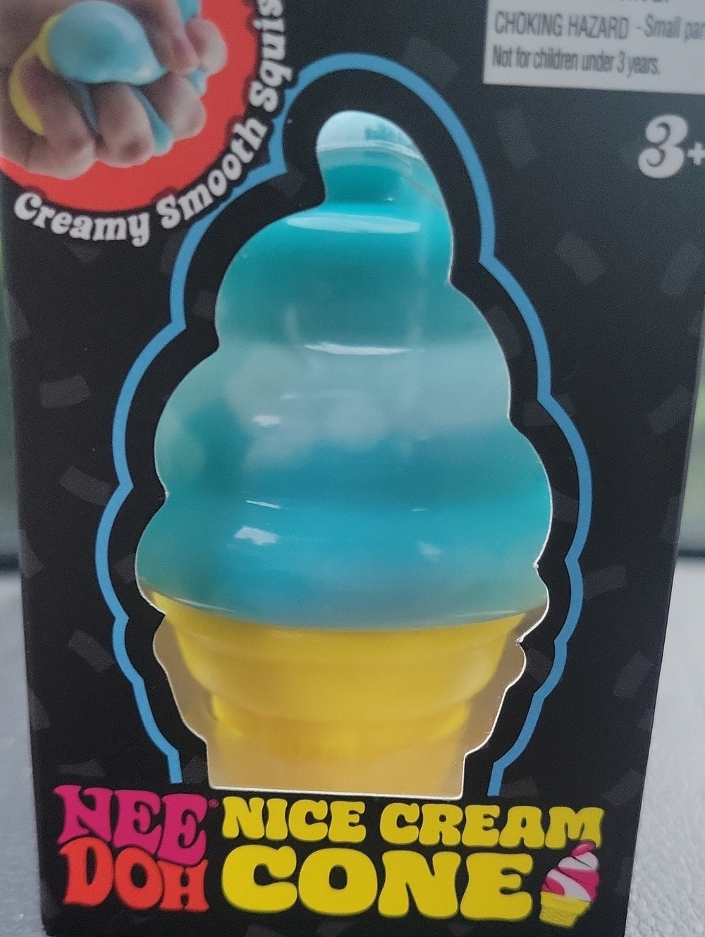 Nee Doh Nice Cream Cone Squishy Toy - Blue & Yellow
